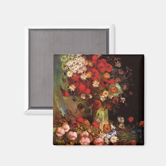 Nog steeds leven bloemen in een Vase door Vincent  Magneet (Voorkant / Achterkant)