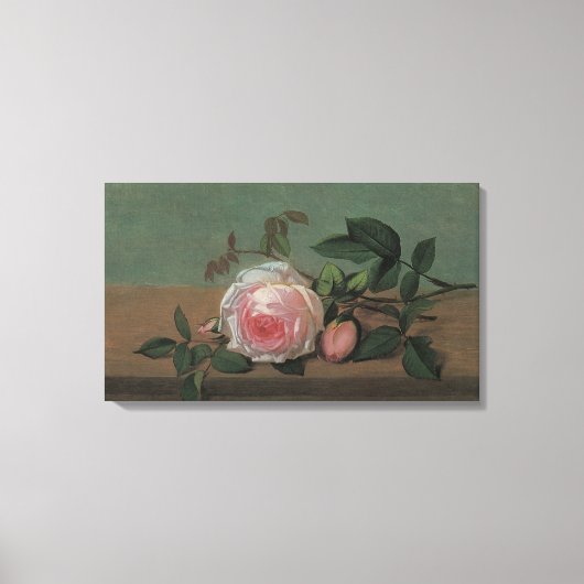 Nog steeds leven bloemen op de rand van Otto Ottes Canvas Afdruk (Voorkant)