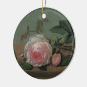 Nog steeds leven bloemen op de rand van Otto Ottes Keramisch Ornament (Links)