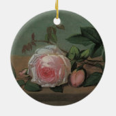 Nog steeds leven bloemen op de rand van Otto Ottes Keramisch Ornament (Achterkant)