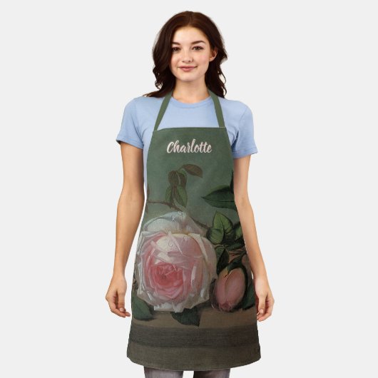 Nog steeds leven bloemen op de rand van Otto Ottes Schort (Gedragen)