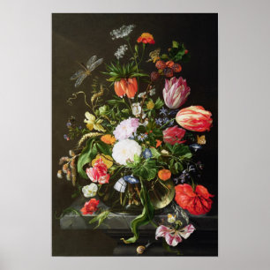Nog steeds leven bloemen poster