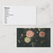 Nog steeds leven bloemen visitekaartje (Voorkant / Achterkant)