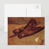 Nog steeds leven-bloesters en knoflook van Vincent Briefkaart (Voorkant / Achterkant)