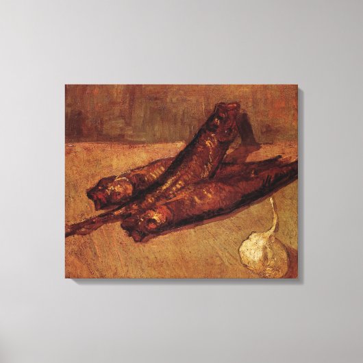 Nog steeds leven-bloesters en knoflook van Vincent Canvas Afdruk (Voorkant)