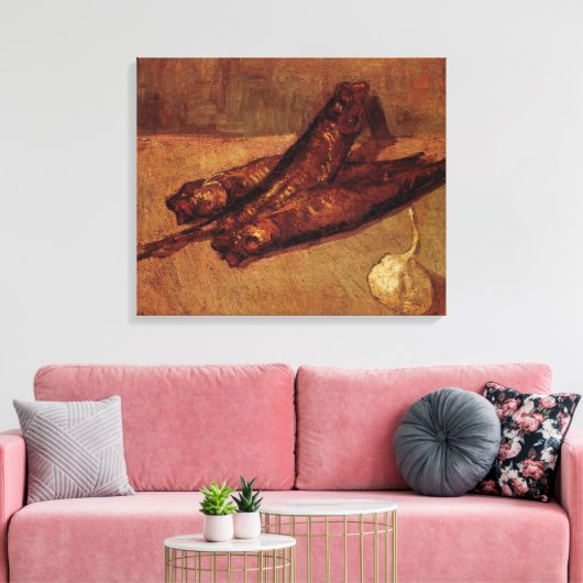 Nog steeds leven-bloesters en knoflook van Vincent Canvas Afdruk (Insitu (Woonkamer))