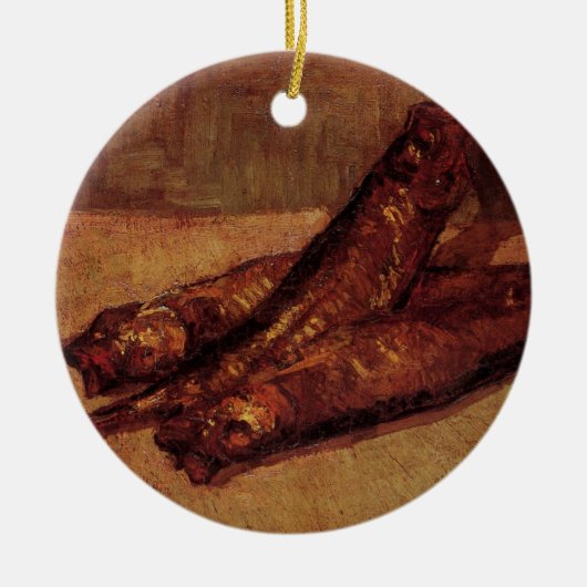 Nog steeds leven-bloesters en knoflook van Vincent Keramisch Ornament (Voorkant)