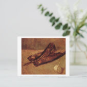 Nog steeds leven bloetters en knoflook, Van Gogh F Briefkaart (Staand voorkant)