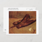 Nog steeds leven bloetters en knoflook, Van Gogh F Briefkaart (Voorkant / Achterkant)