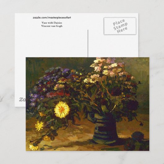 Nog steeds leven Bouquet van Daisies Van Gogh Fine Briefkaart (Voorkant / Achterkant)