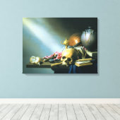 Nog steeds leven: een legoir van de geestesvijande canvas afdruk (Insitu (Houten vloer))