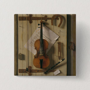 Nog steeds leven, geweld en muziek vierkante button 5,1 cm