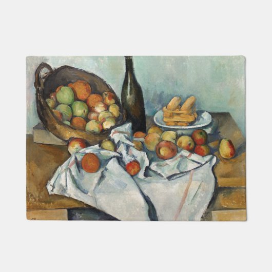 Nog steeds leven is een mandje cezanne schilderkun deurmat (Voorkant)