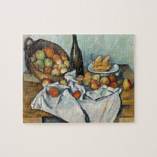 Nog steeds leven is een mandje cezanne schilderkun legpuzzel (Horizontaal)