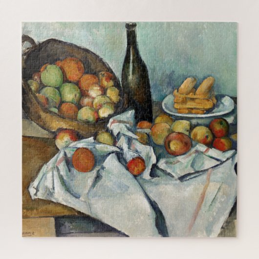 Nog steeds leven is een mandje cezanne schilderkun legpuzzel (Verticaal)