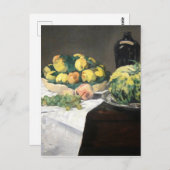 Nog steeds leven Lemon Peaches door Manet Impressi Briefkaart (Voorkant / Achterkant)
