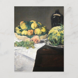 Nog steeds leven Lemon Peaches door Manet Impressi Briefkaart