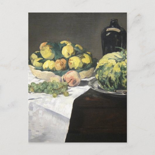 Nog steeds leven Lemon Peaches door Manet Impressi Briefkaart (Voorkant)