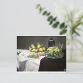 Nog steeds leven Lemon Peaches door Manet Impressi Briefkaart (Staand voorkant)