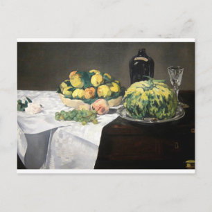Nog steeds leven Lemon Peaches door Manet Impressi Briefkaart