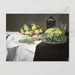 Nog steeds leven Lemon Peaches door Manet Impressi Briefkaart