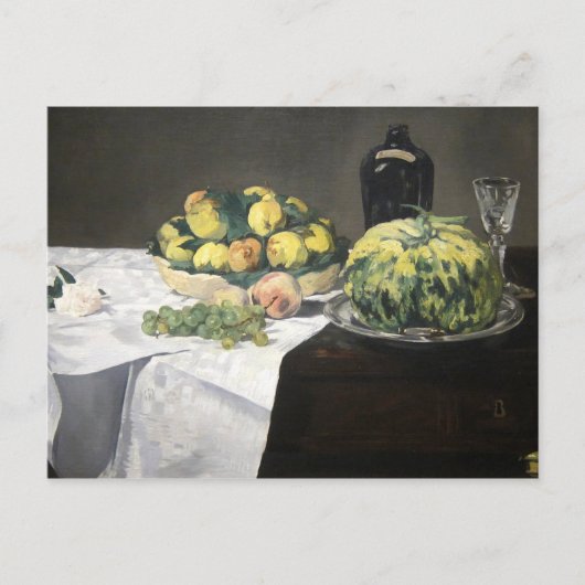 Nog steeds leven Lemon Peaches door Manet Impressi Briefkaart (Voorkant)