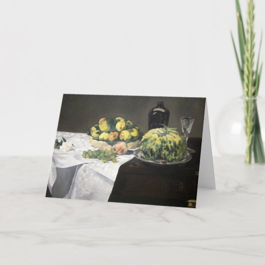 Nog steeds leven Lemon Peaches door Manet Impressi Kaart (Voorkant)