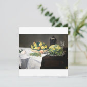 Nog steeds leven Lemon Peaches door Manet Impressi Kaart (Staand voorkant)