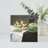 Nog steeds leven Lemon Peaches door Manet Impressi Kaart (Staand voorkant)