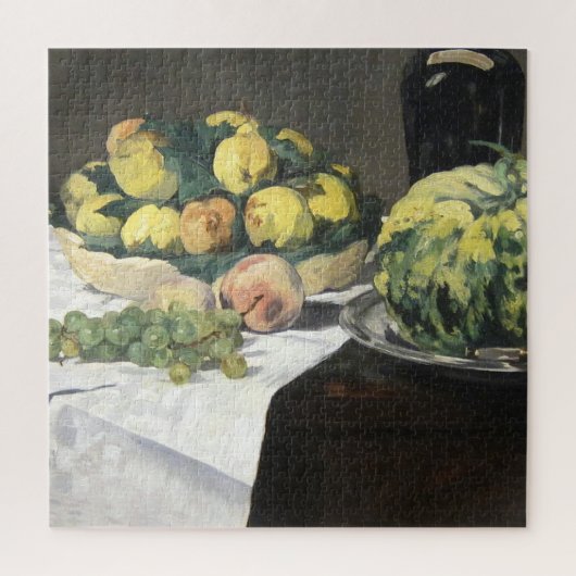 Nog steeds leven Lemon Peaches door Manet Impressi Legpuzzel (Verticaal)