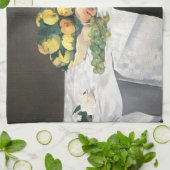 Nog steeds leven Lemon Peaches door Manet Impressi Theedoek (Gevouwen)