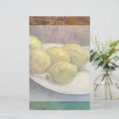 Nog steeds leven Lemons op een Bord van Vincent va Briefpapier (Staand voorkant)