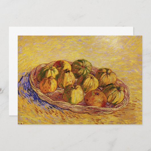 Nog steeds leven, mandje appels van Vincent van Go (Voorkant / Achterkant)