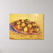 Nog steeds leven, mandje appels van Vincent van Go Canvas Afdruk (Voorkant)
