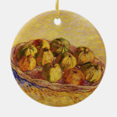 Nog steeds leven, mandje appels van Vincent van Go Keramisch Ornament (Achterkant)