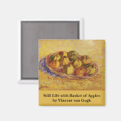 Nog steeds leven, mandje appels van Vincent van Go Magneet (Voorkant / Achterkant)