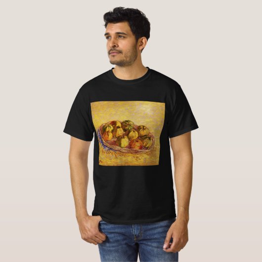Nog steeds leven, mandje appels van Vincent van Go T-shirt (Voorkant volledig)