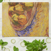 Nog steeds leven, mandje appels van Vincent van Go Theedoek (Gevouwen)