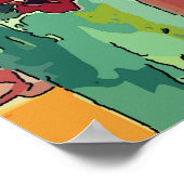 Nog steeds leven met ananas poster (Hoek)