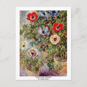 Nog steeds leven met anemonen door Claude Monet Briefkaart
