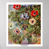 Nog steeds leven met anemonen door Claude Monet Poster (Voorkant)