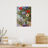 Nog steeds leven met Anemones door Claude Monet Poster (Keuken)