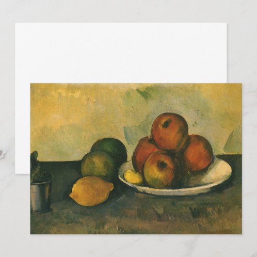 Nog steeds leven met appels door Paul Cezanne (Voorkant / Achterkant)