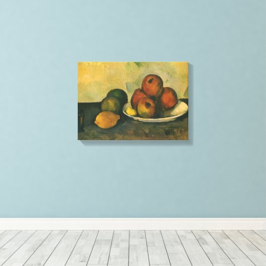 Nog steeds leven met appels door Paul Cezanne Canvas Afdruk (Insitu (Houten vloer))