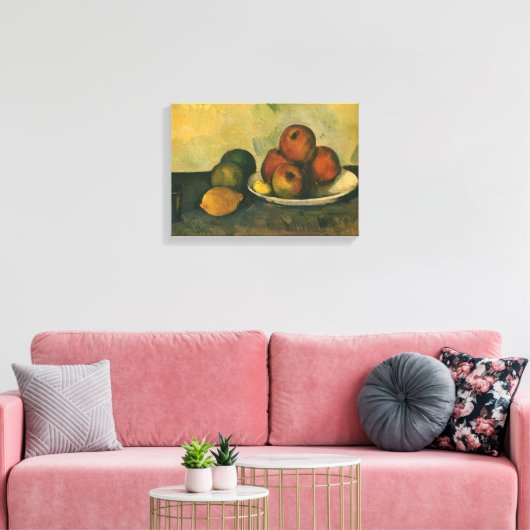 Nog steeds leven met appels door Paul Cezanne Canvas Afdruk (Insitu (Woonkamer))