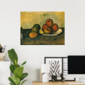 Nog steeds leven met appels door Paul Cezanne Poster (Thuiskantoor)