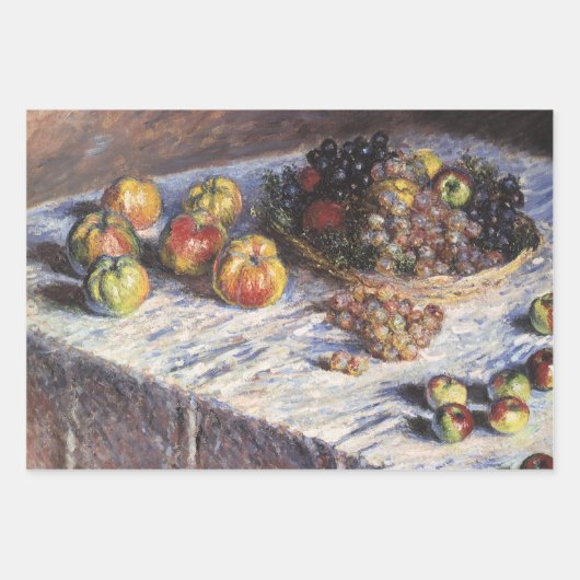 Nog steeds leven met appels en druiven van Claude Inpakpapier Vel (Voorkant 2)