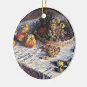 Nog steeds leven met appels en druiven van Claude  Keramisch Ornament (Links)