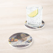 Nog steeds leven met appels en druiven van Claude  Zandsteen Onderzetter (Zijkant)