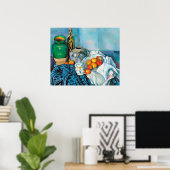 Nog steeds leven met appels Paul Cézanne die eten  Poster (Thuiskantoor)